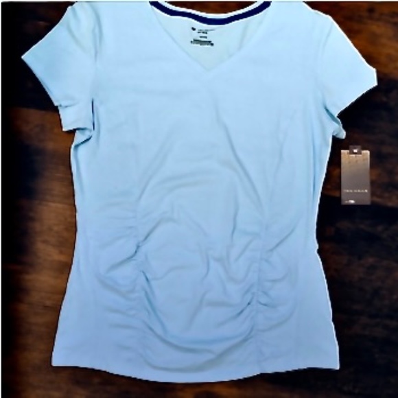 tek gear Tops - DRYTEK Womens Performance Tee Size Large Aqua, V-Neck, New with Tag